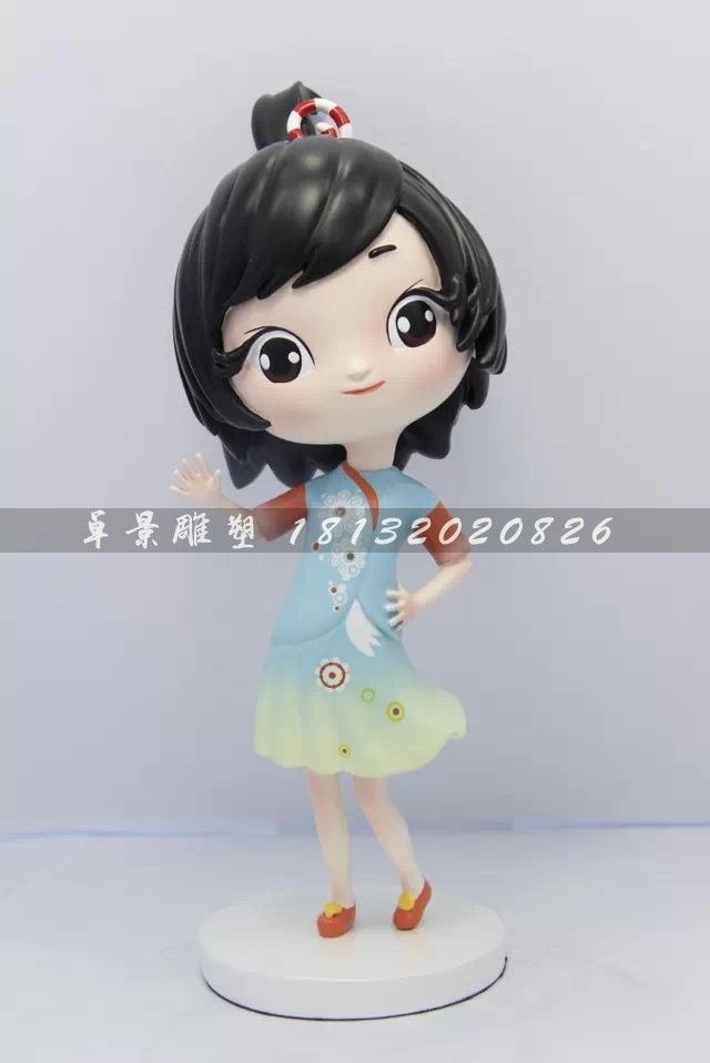 玻璃鋼美少女雕塑，玻璃鋼人物雕塑