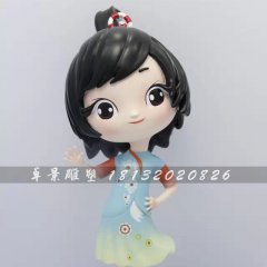 玻璃鋼美少女雕塑，玻璃鋼人物雕塑