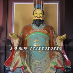 劉秀雕塑，玻璃鋼漢代皇帝雕塑