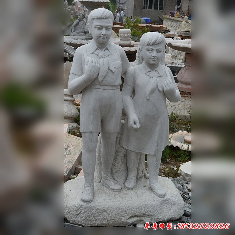 小學生石雕，校園人物石雕