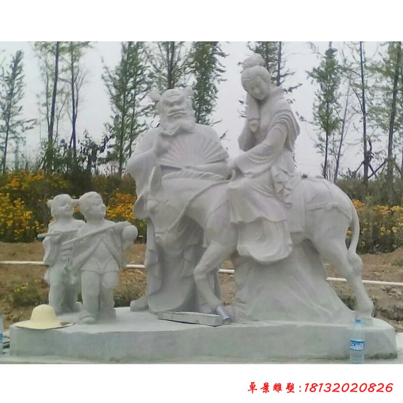 鐘馗嫁妹石雕，公園鐘馗石雕