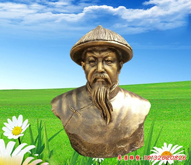 林則徐胸像銅雕，清朝名人銅雕