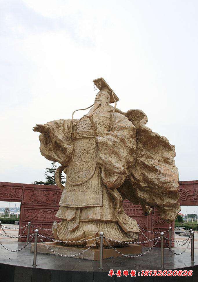 秦始皇銅雕，廣場古代皇帝銅雕
